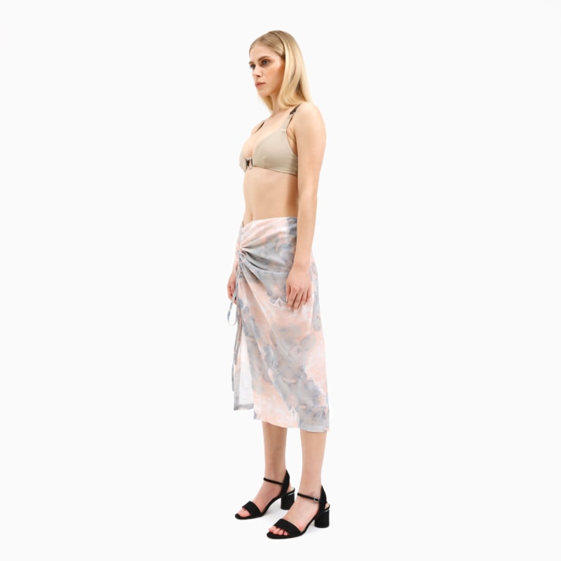 Thumbnail of Green Tie-Dye Midi Beach Skirt image