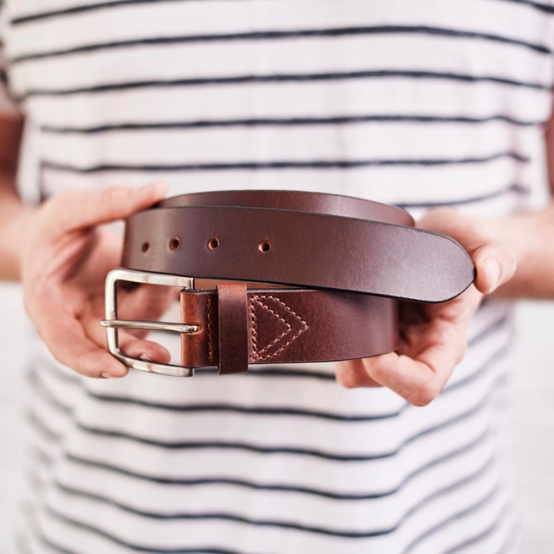 Handmade Brown Leather Belt | VIDA VIDA | Wolf & Badger