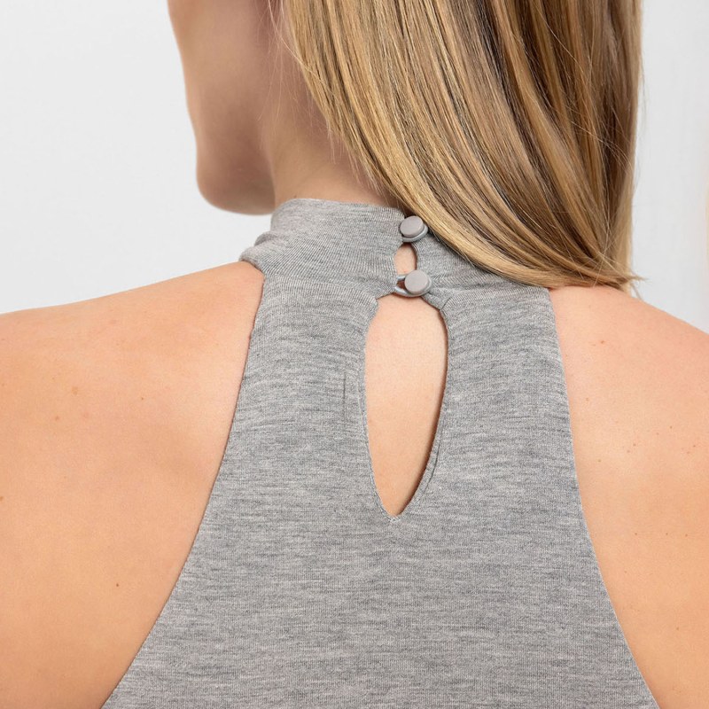 Thumbnail of High Neck Halter Top In Grey image