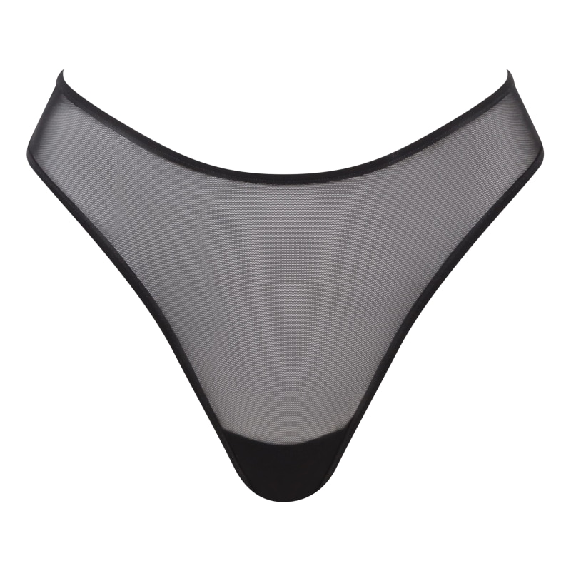 Thumbnail of Black Mesh High-Rise Brazilian Brief image