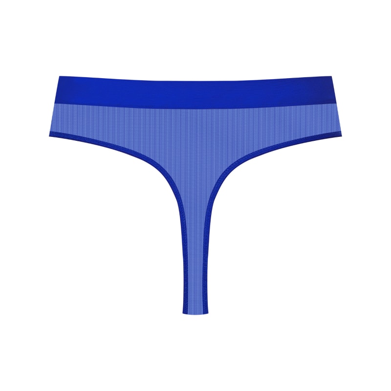 High-Waist Thong - Corps À Corps Neon - Blue, MAISON CLOSE