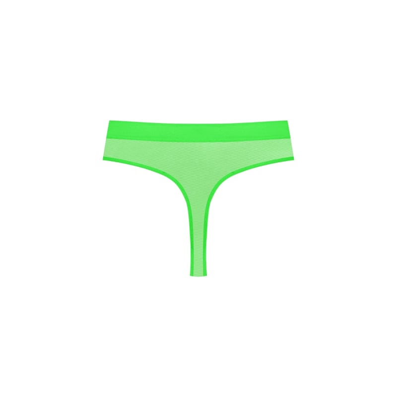 Seamless High Waist Thong Panty - Green