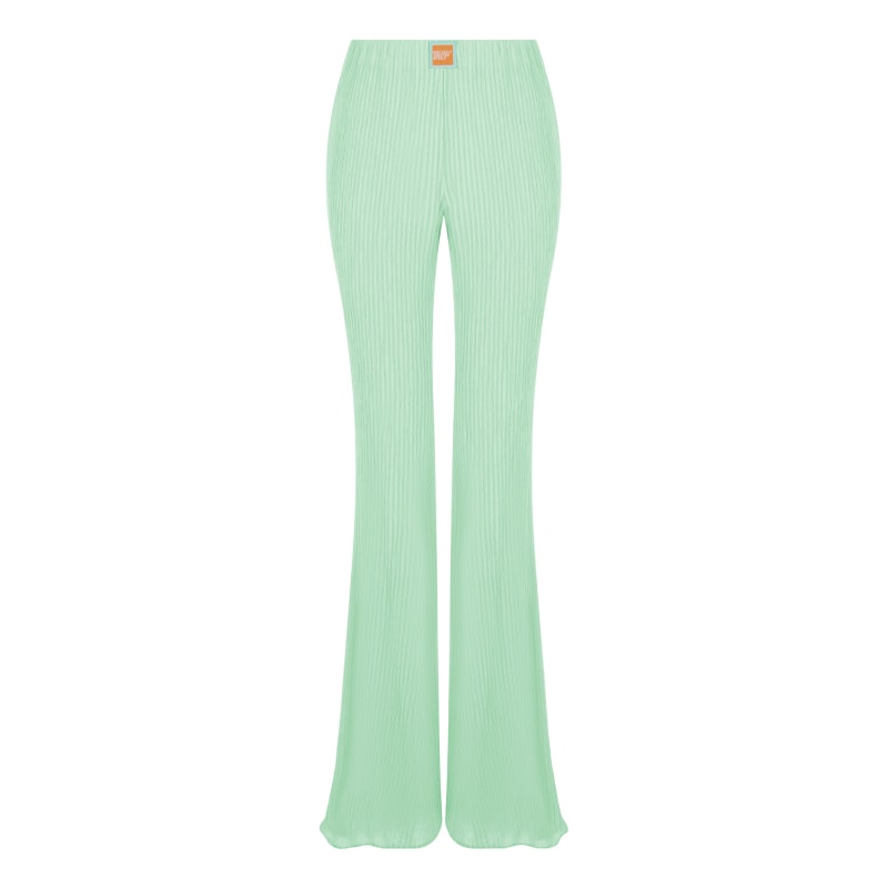 Mint Green High-Waisted Flare Pants by NOCTURNE