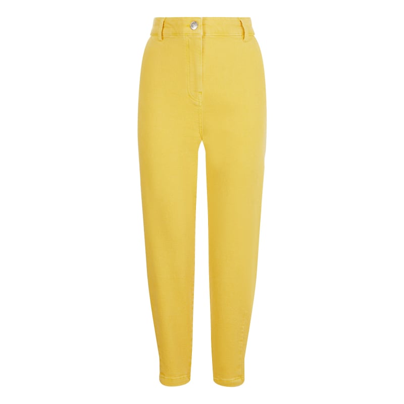 Yellow high waisted jeans sales