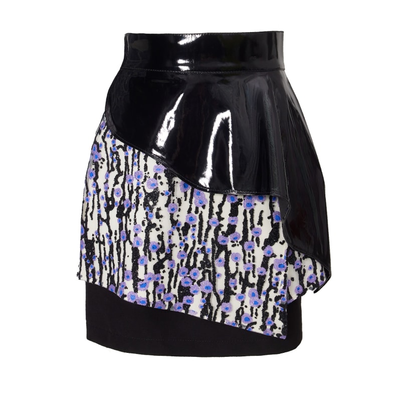 Belt layered skirt discount