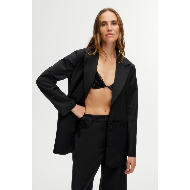 Thumbnail of High Waisted Pants With Pockets-Black image