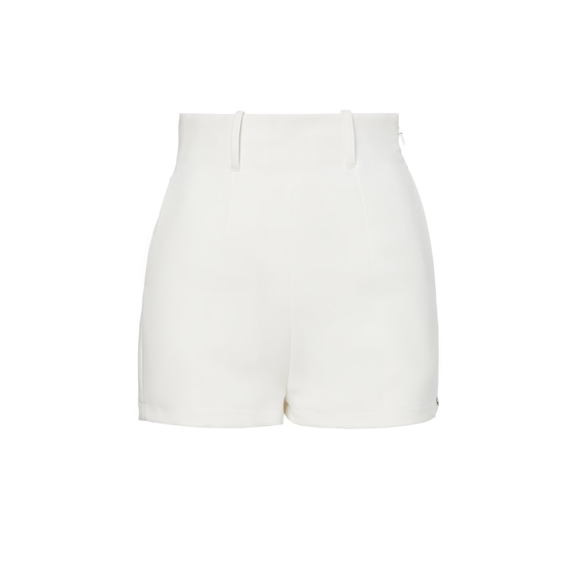 High Waisted Shorts White by Nissa