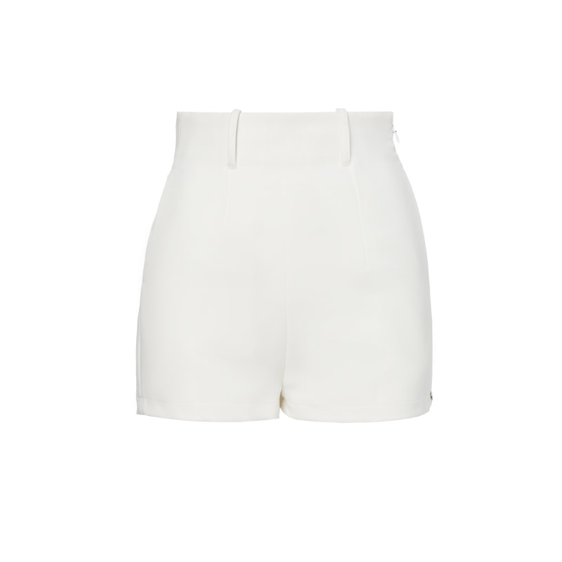 White High Waisted Shorts