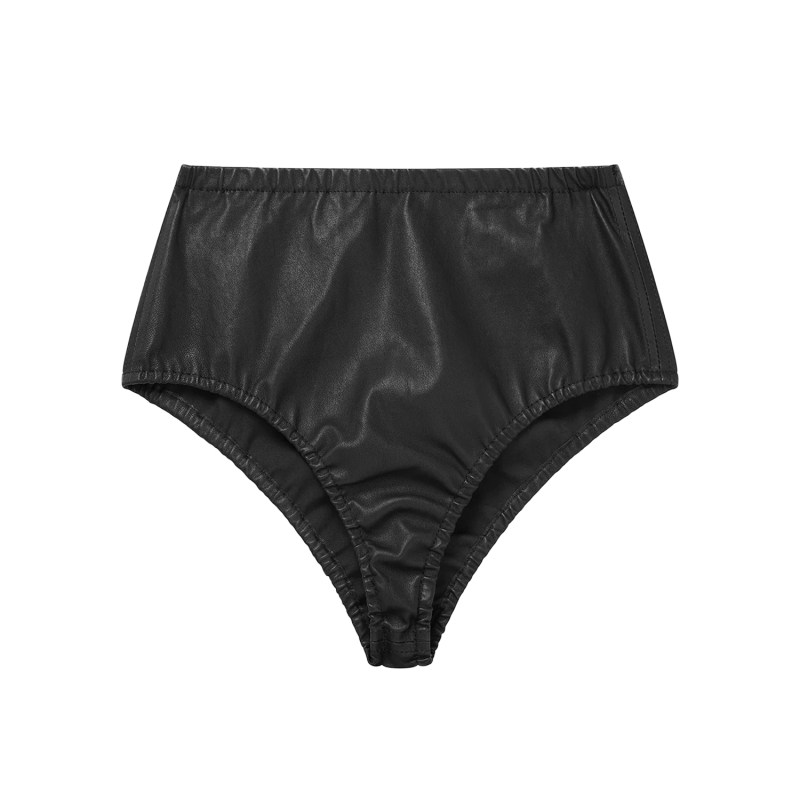 Thumbnail of High Waisted Ultra Shorts | Black Leather image