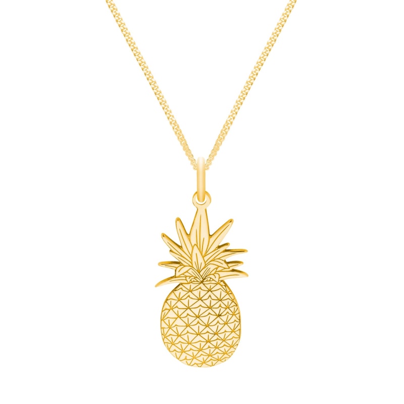 Gold pineapple pendant online