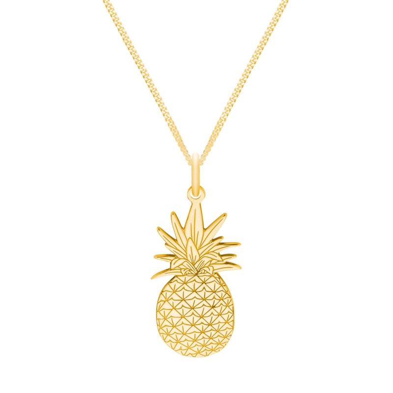 Thumbnail of Small Gold Pineapple Pendant Necklace image