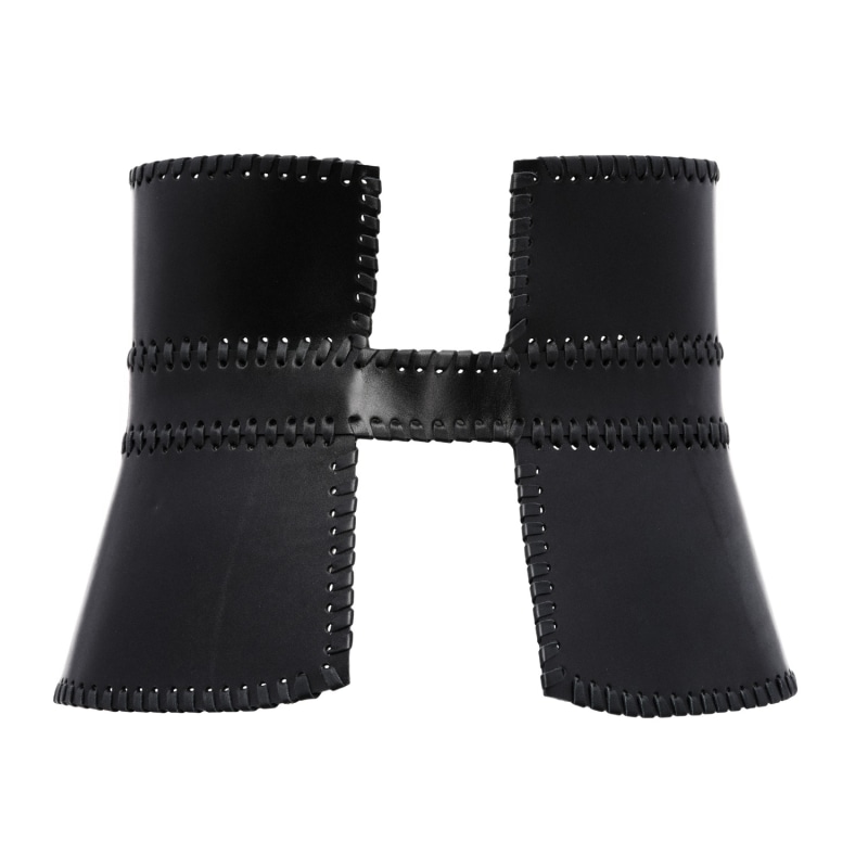 Thumbnail of Leather Wide Waist Corset Belt Black image