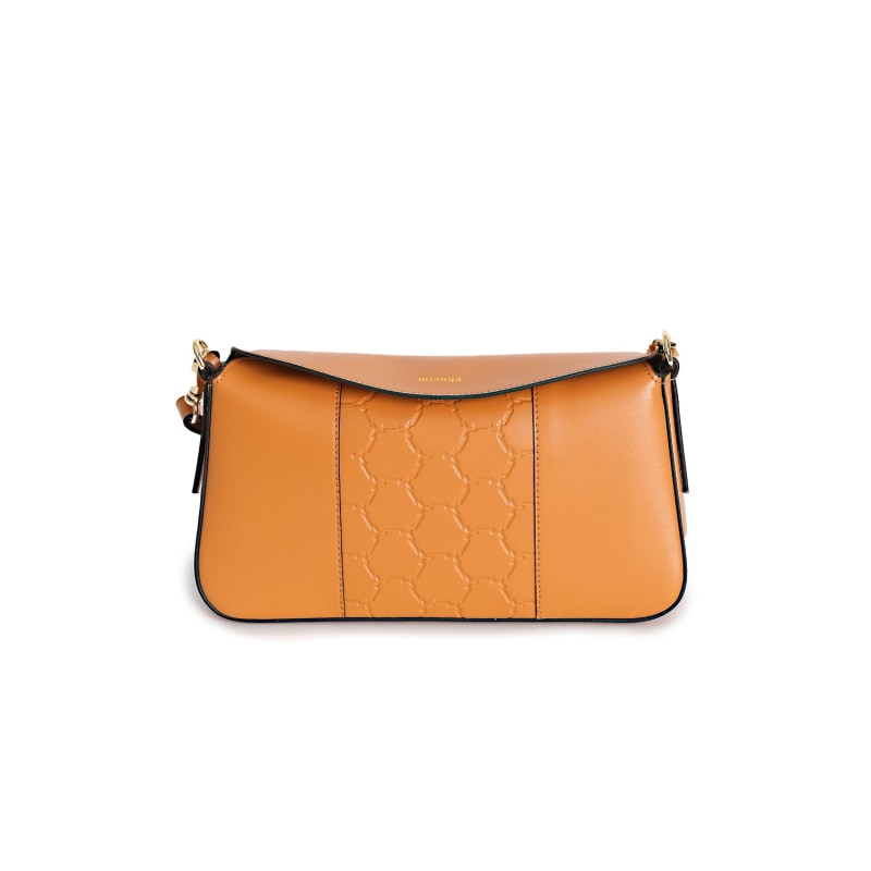 Thumbnail of Vegan Apple Leather Shoulder Bag Caramel Brown image