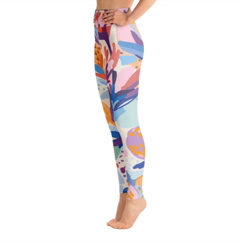 Thumbnail of High Waist Yoga Leggings In Floral Garden image