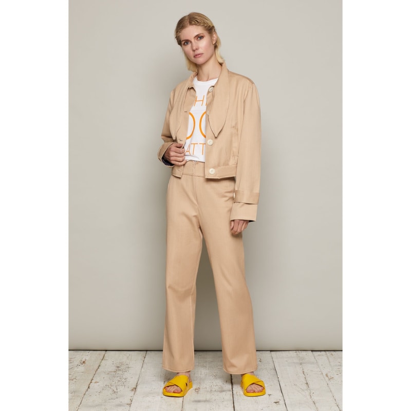 Thumbnail of Straight Cut Denim Jemima Trousers In Beige image