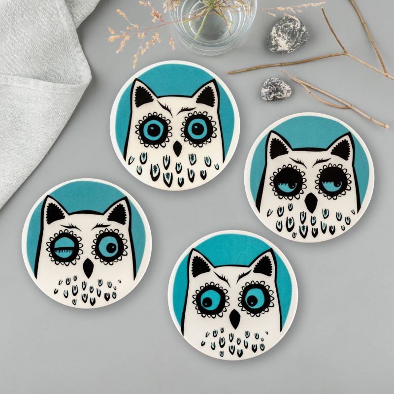 Thumbnail of Owl Coaster Set Of Four image