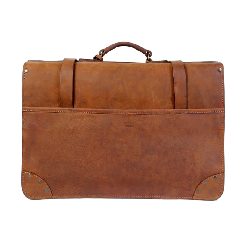 Thumbnail of Leather Duffel Bag In Heritage Brown image