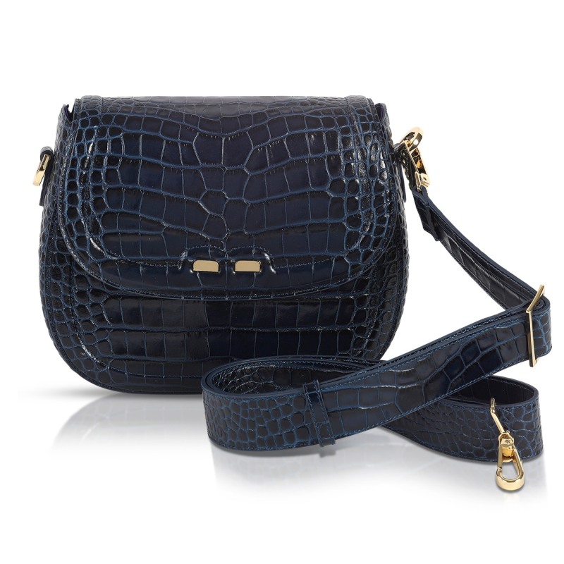 Navy croc handbag outlet