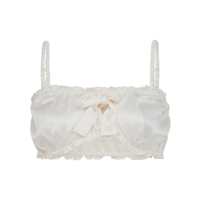 Thumbnail of Honey Ruffled Silk Bralette image