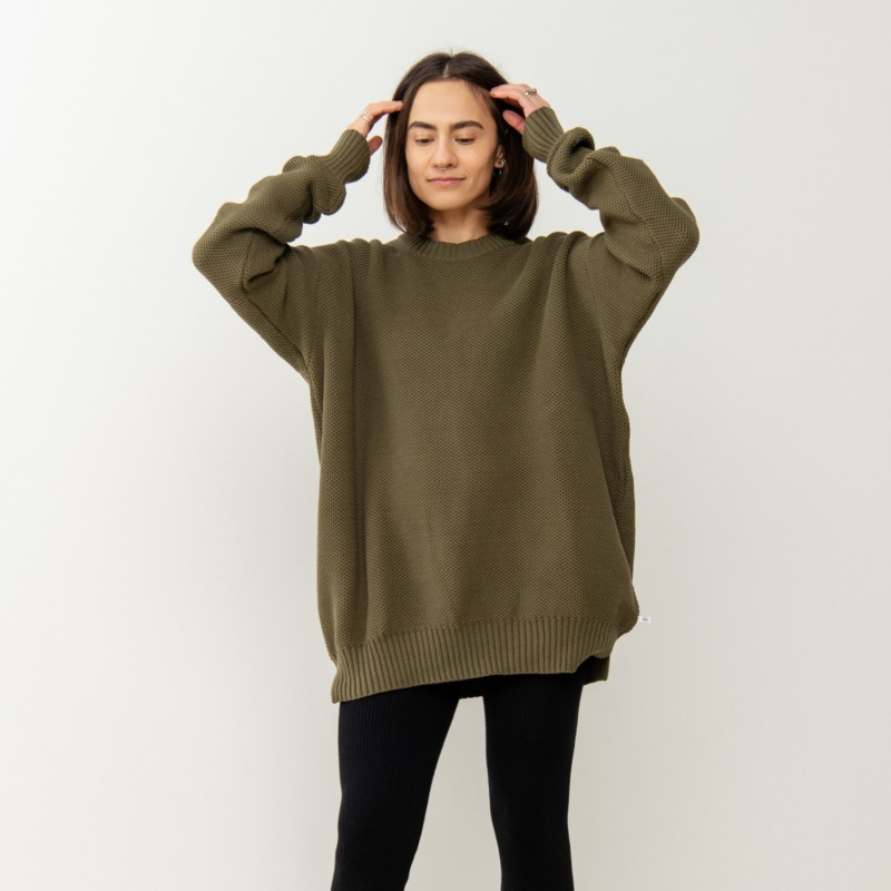 Thumbnail of Honeycomb Unisex Jumper Khaki image