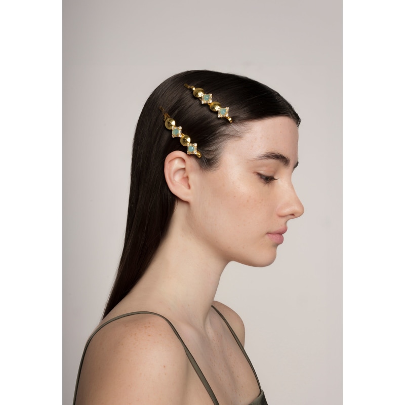Thumbnail of Elara Aquamarine Hairpin image