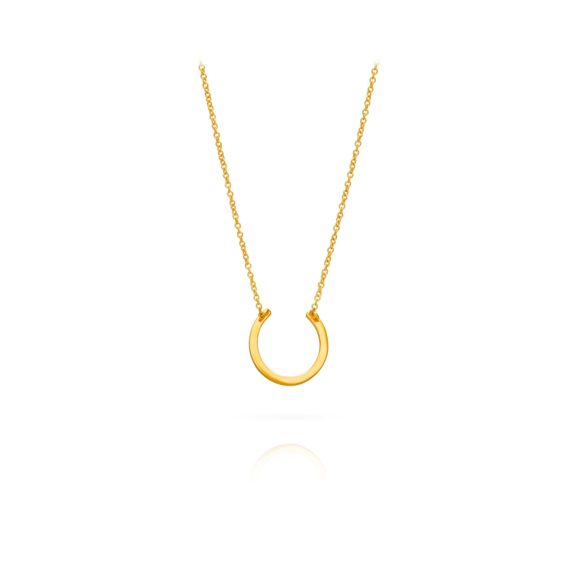 Thumbnail of Horseshoe Necklace In Solid Yellow Gold By Vincent Peach image