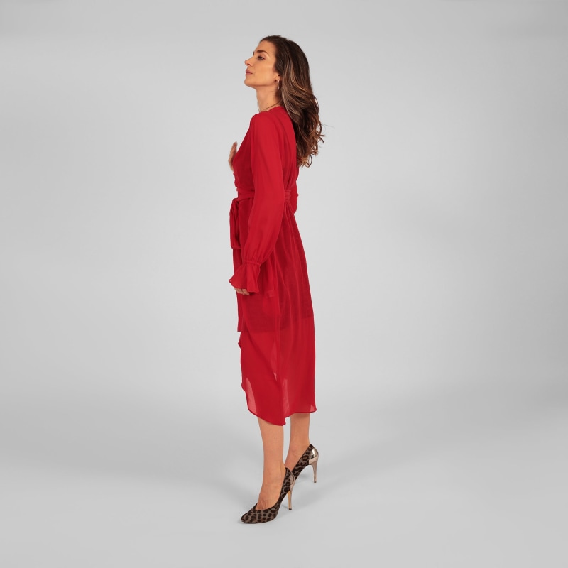 Thumbnail of Houli Midaxi Wrap Dress Red image