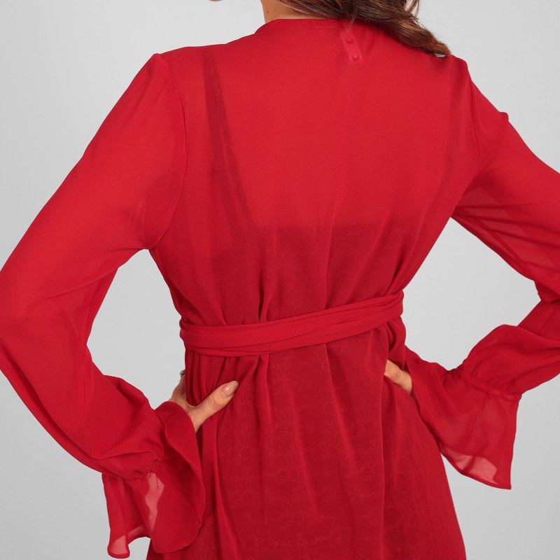 Thumbnail of Houli Midaxi Wrap Dress Red image