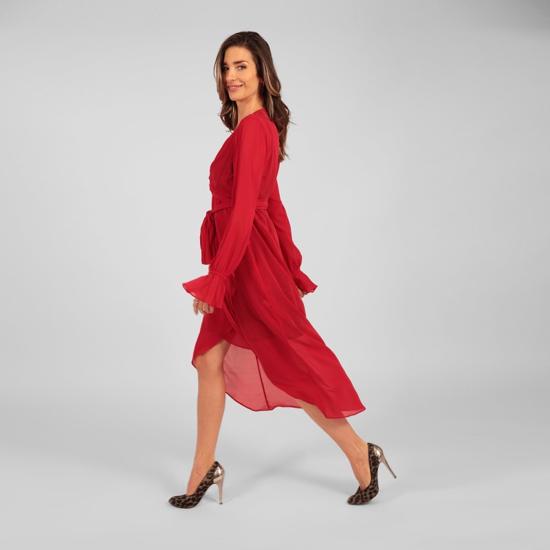 Thumbnail of Houli Midaxi Wrap Dress Red image
