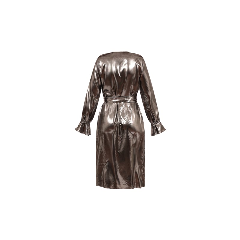 Thumbnail of Houli Midaxi Wrap Dress Silver image