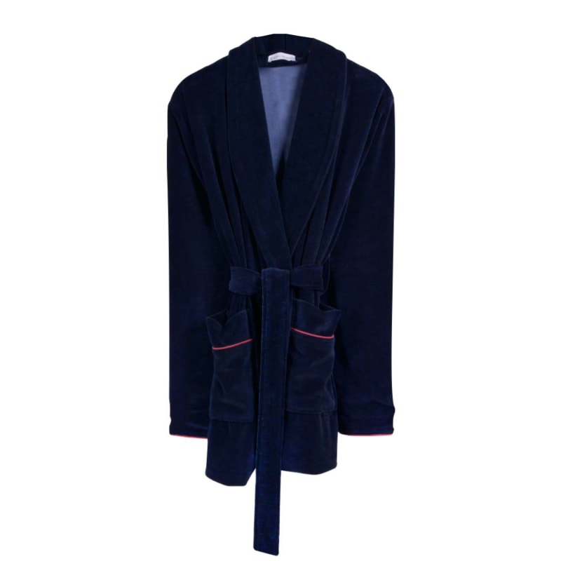 Thumbnail of Rockefeller Luxury Cotton Short Smoking Jacket image