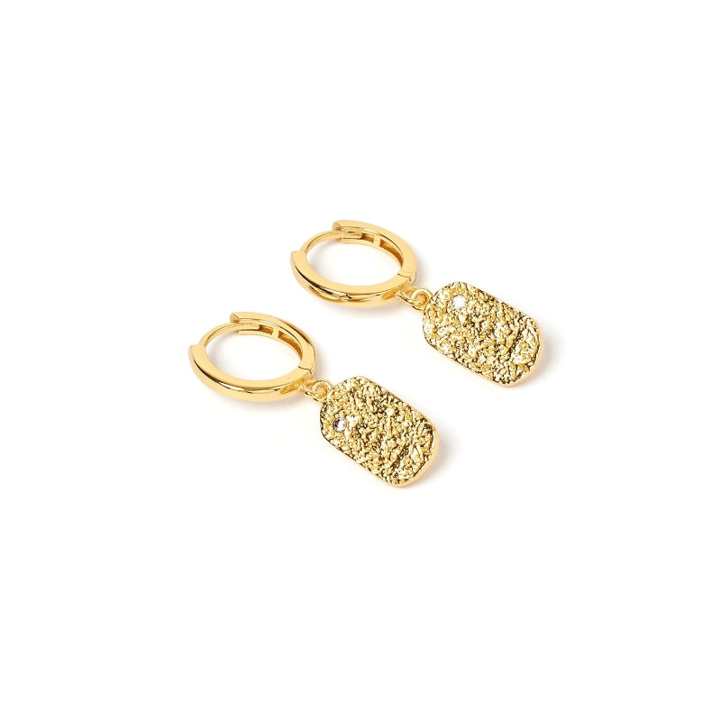 Thumbnail of Mendoza Gold Huggie Earrings image