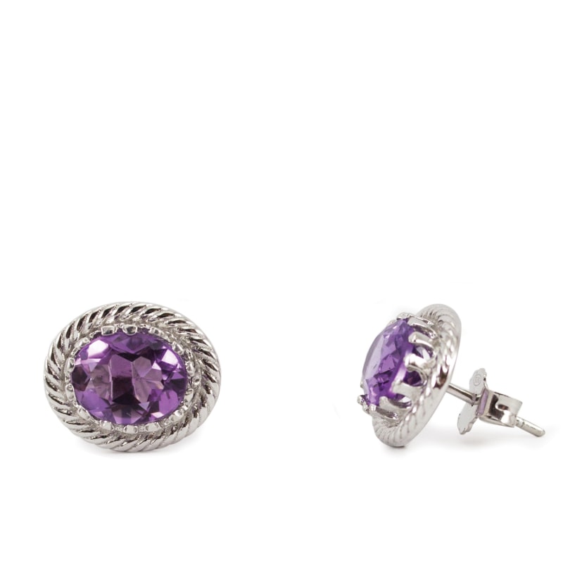 Thumbnail of Luccichio Amethyst Stud Earrings image