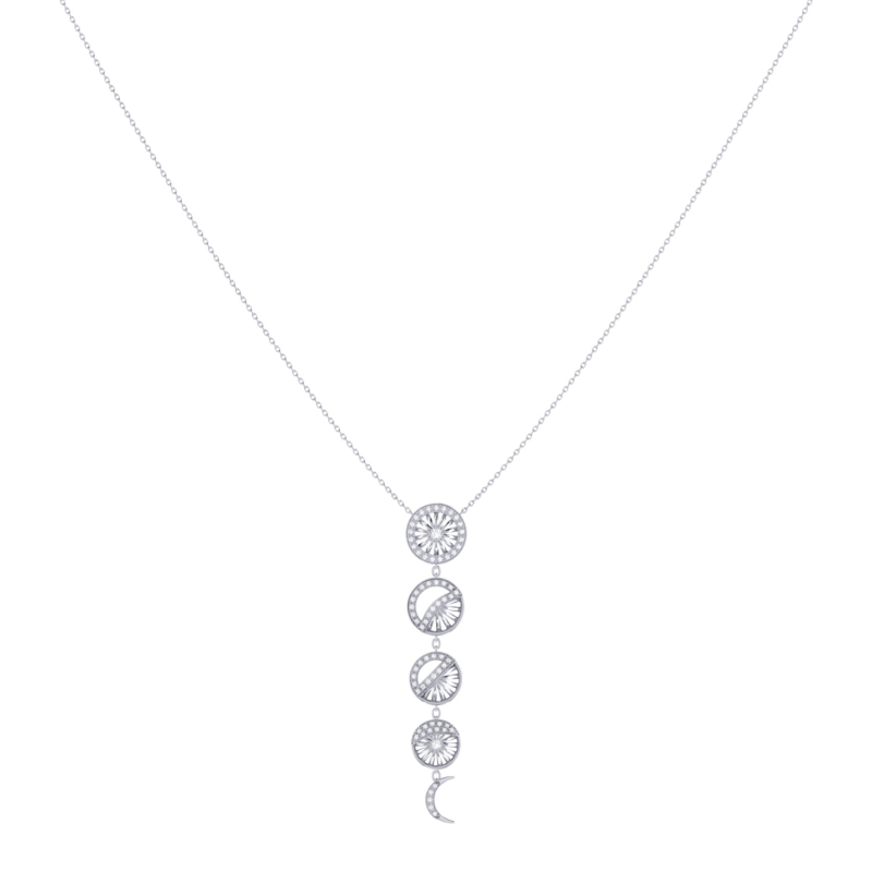 Thumbnail of Moon Phases Necklace In Sterling Silver image