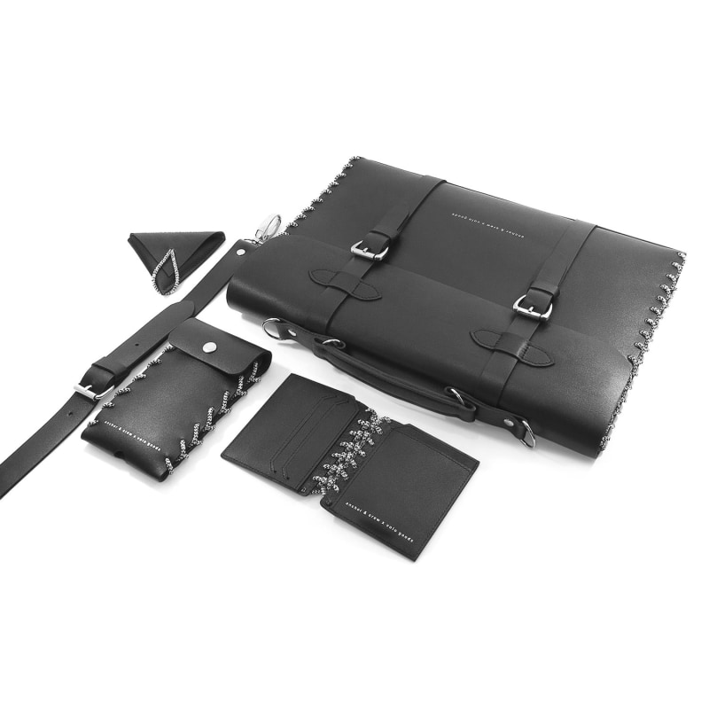 Thumbnail of Graphite Black Felrigg Leather & Rope Wallet image