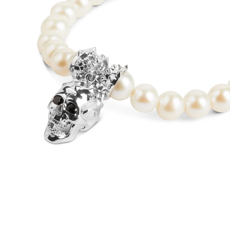 Pearl skull bracelet deals