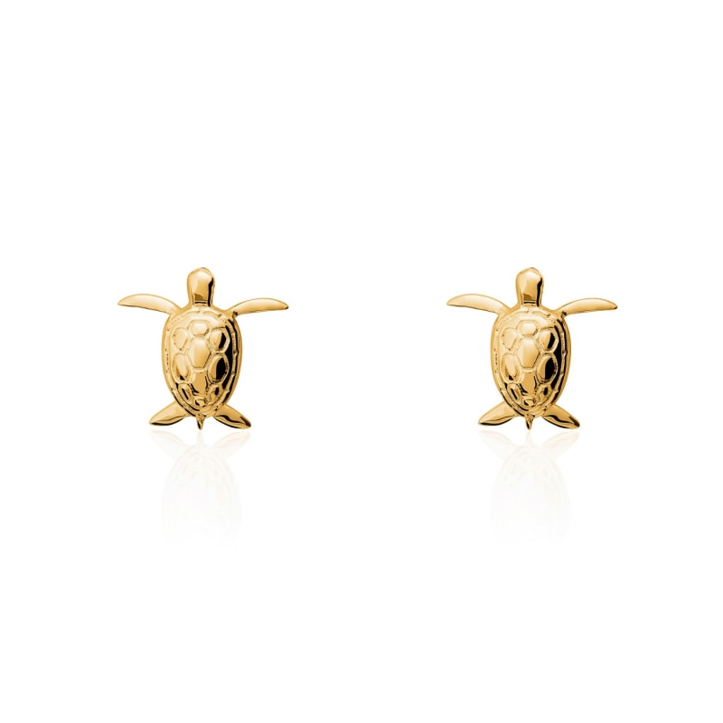 Thumbnail of Turtle Gold Stud Earrings image