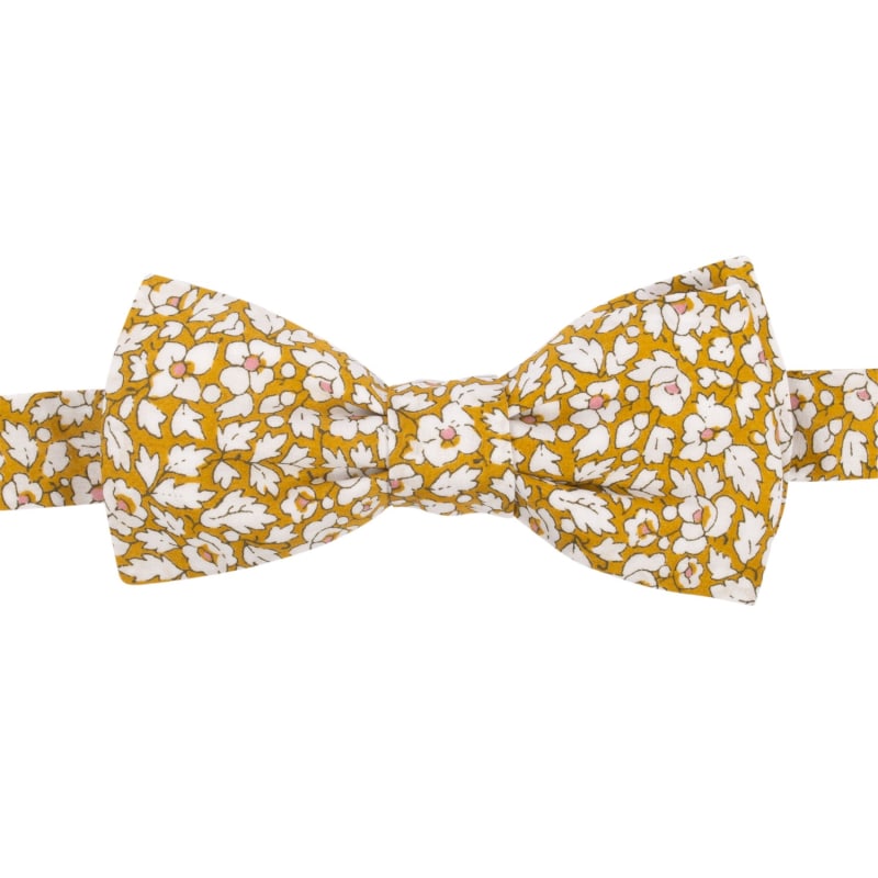 Thumbnail of Mustard Liberty Feather Meadow Bow Tie image