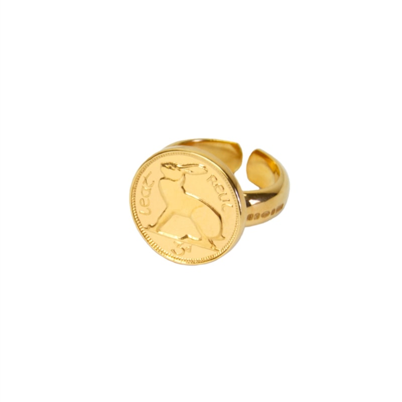 Thumbnail of Irish 3D Adjustable Ring Yellow Gold Plated image