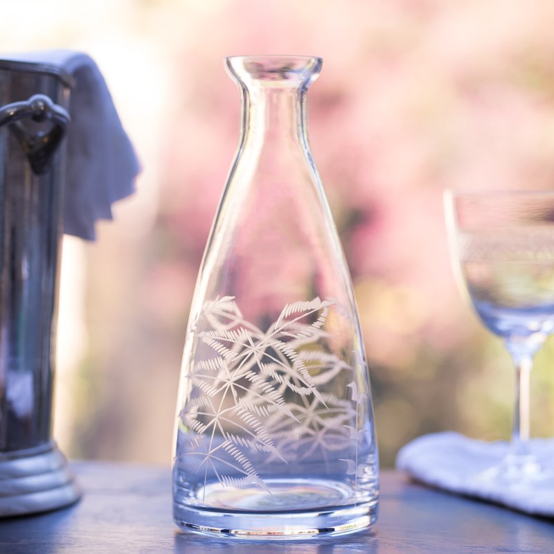 Etched Fern Crystal Wine Glasses- the Vintage List