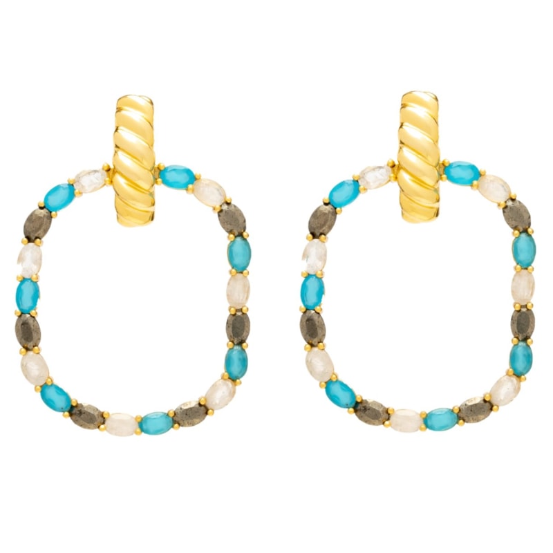 Blue Twiggy Earrings | LAVANI JEWELS | Wolf & Badger