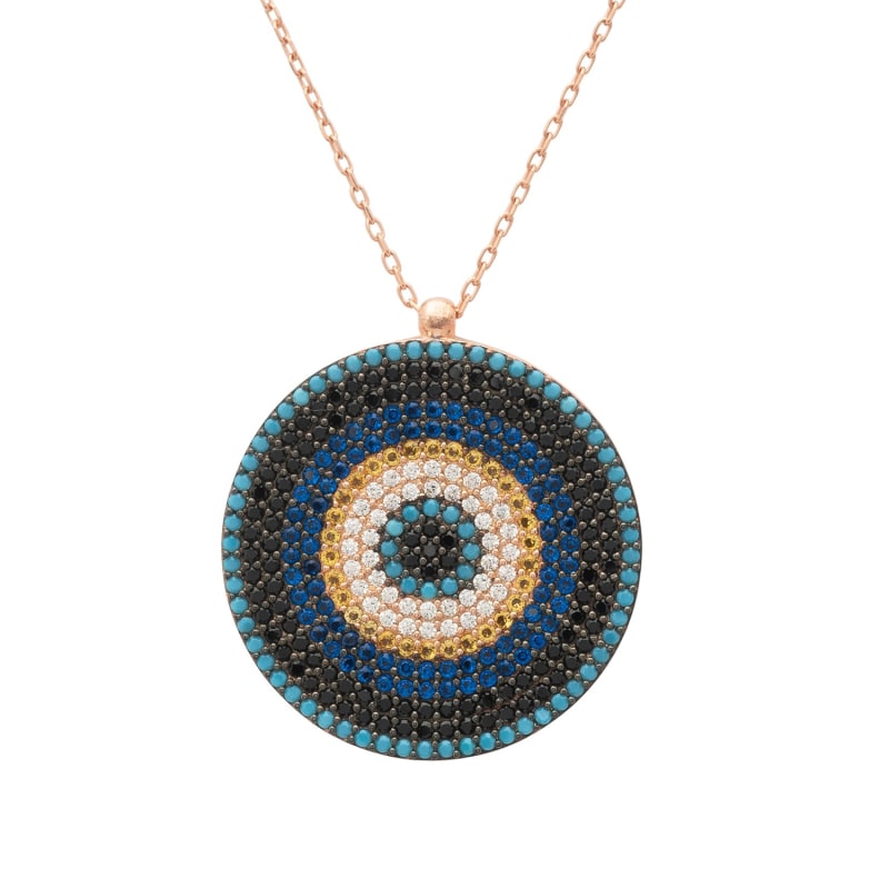 Evil Eye Large Pendant Rosegold LATELITA Wolf Badger