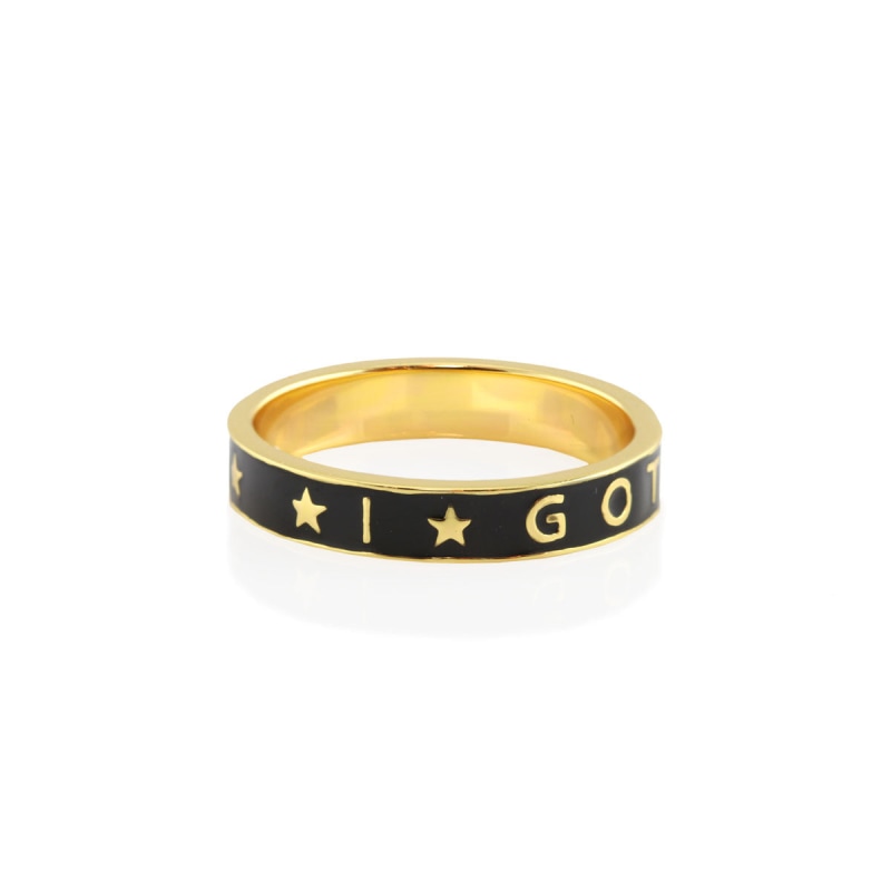 Thumbnail of I Got This Enamel Ring Black image