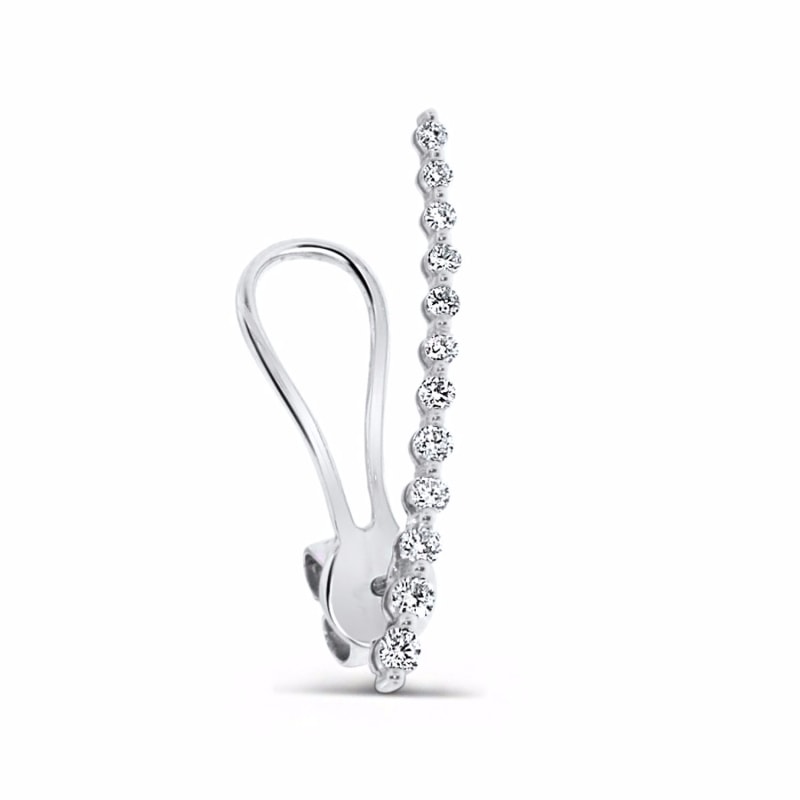 Thumbnail of Crawler Diamond Earring 18k White Gold image