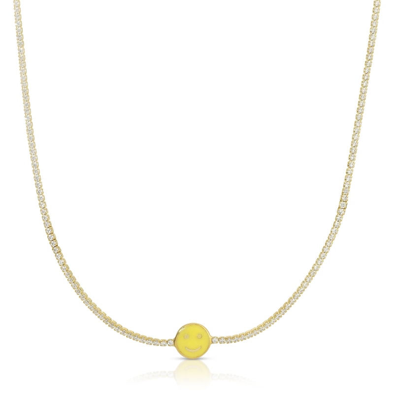 Thumbnail of Smiley Face Tennis Choker (Yellow & Orange) image