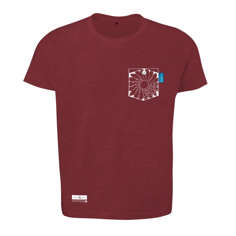 Thumbnail of Fire Brick Red Explorer Print Organic Cotton T-Shirt Mens image