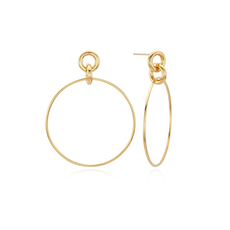 Thumbnail of Revolution Hoop Earrings In Yellow Gold image