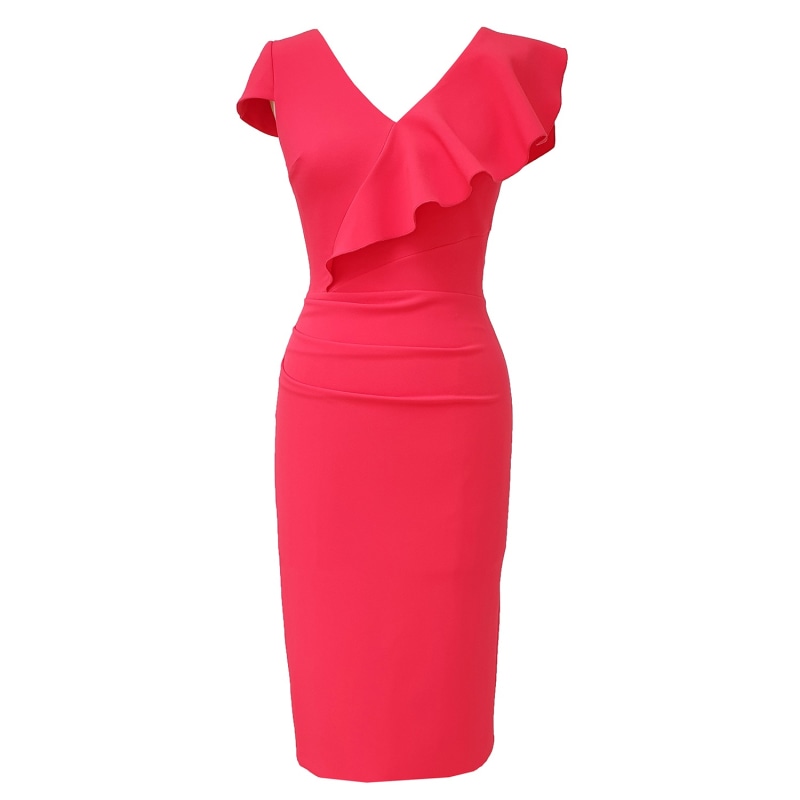 Arina Dress Sunset Pink Crepe Mellaris Wolf Badger