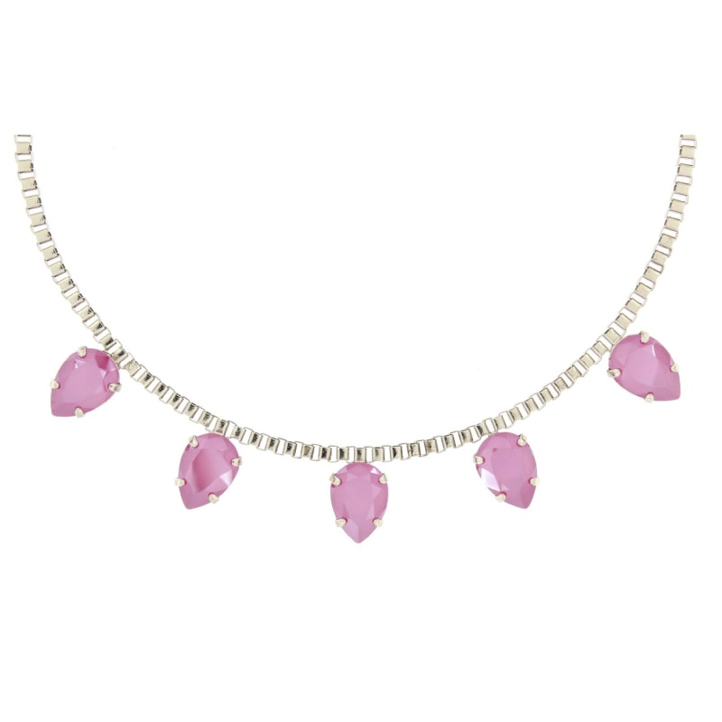 Thumbnail of Five Drops Necklace In Peony Pink image