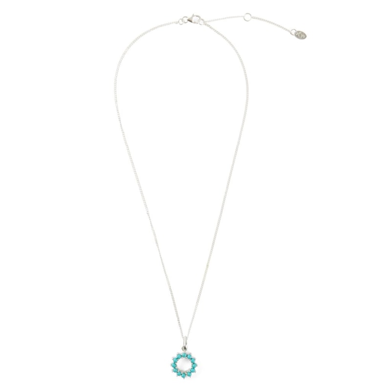 Thumbnail of Halo Radiance Small Silver Necklace - Turquoise image